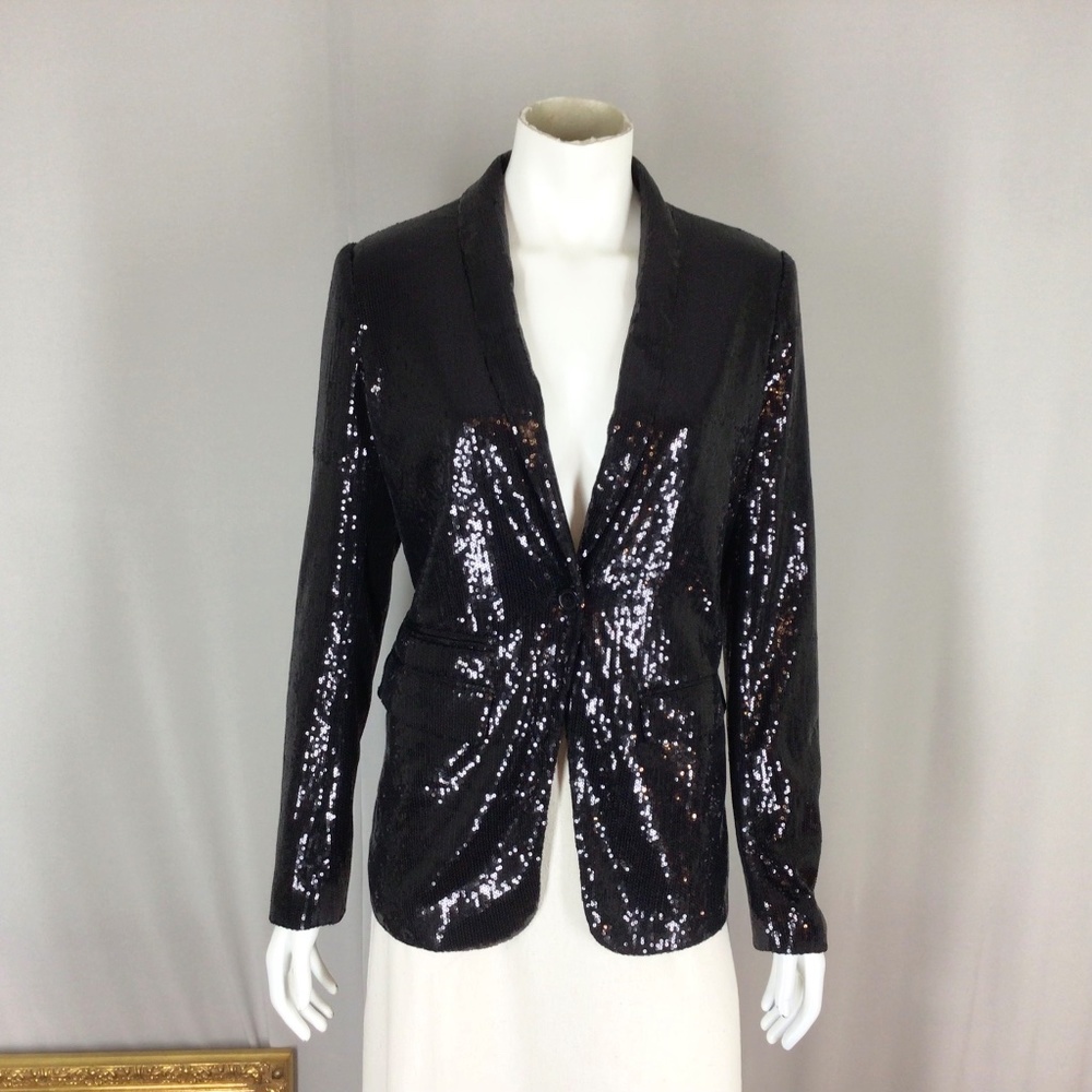 *sold* Sequinned shawl collar jacket - Picture 1 of 8